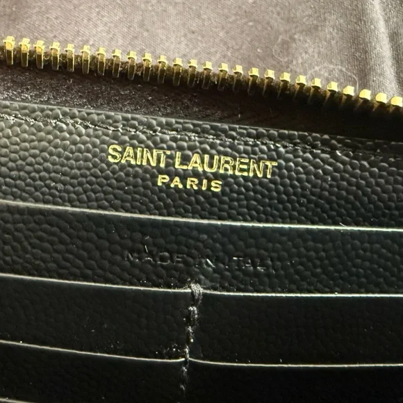 Saint Laurent Cassandre Matelassé Long Zippy Wallet